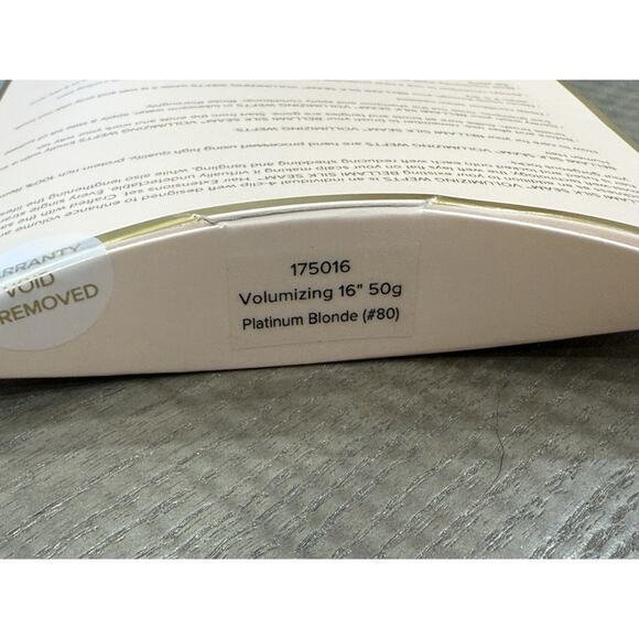 BELLAMI Silk Seam Volumizer Weft 16" Individual 4-Clip Weft 50g Platinum Blonde - Picture 6 of 8